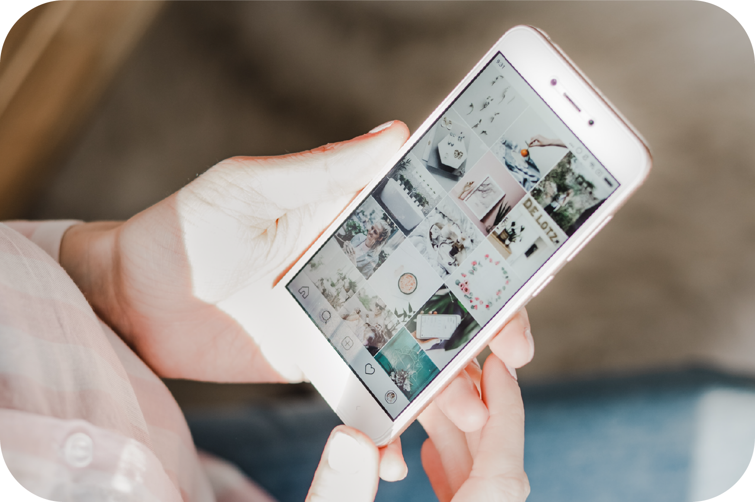 someone using social media on their mobile