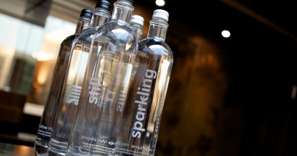 ecopure waters glass recycled bottles